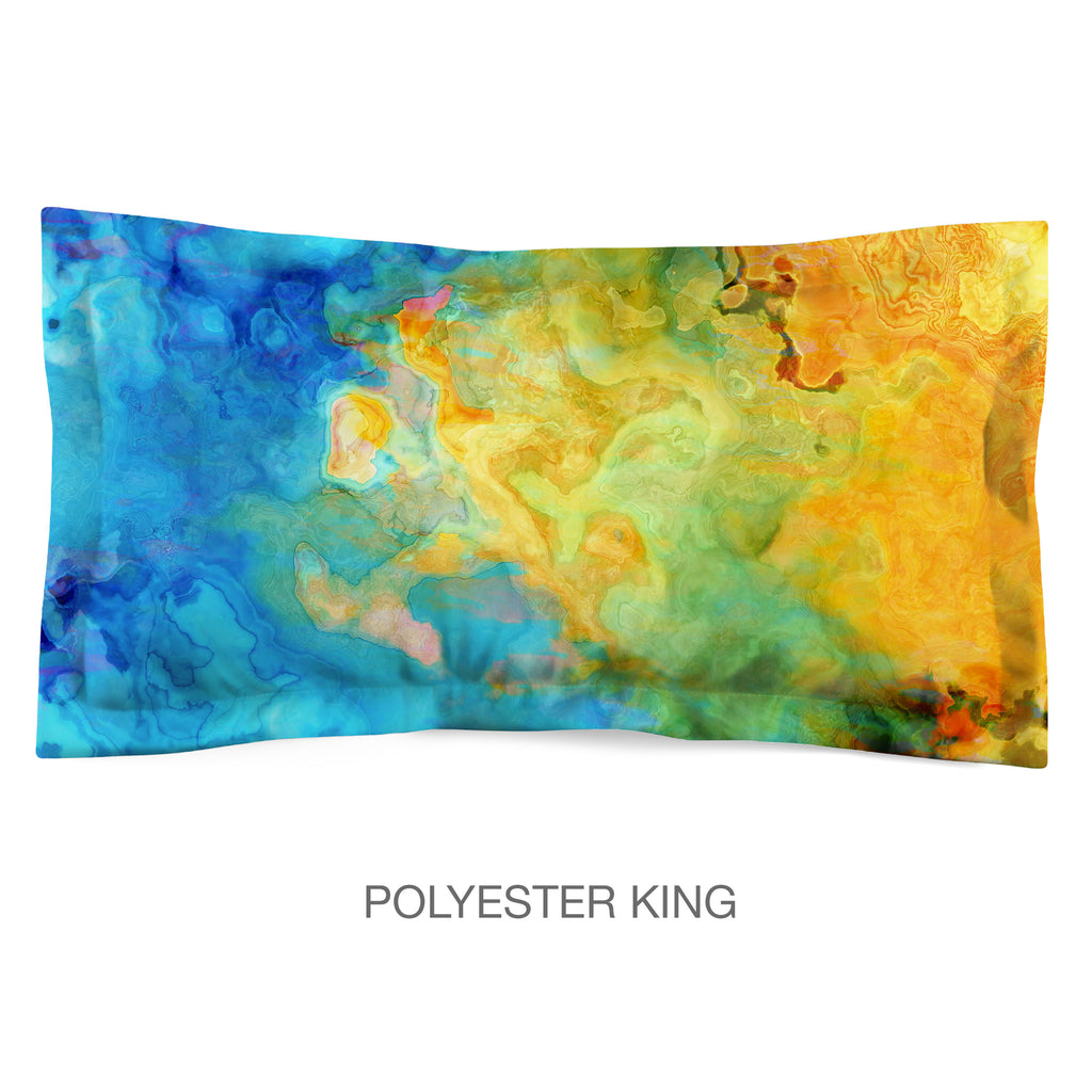 Abstract Shams in Cotton or Polyester, Tidal Force