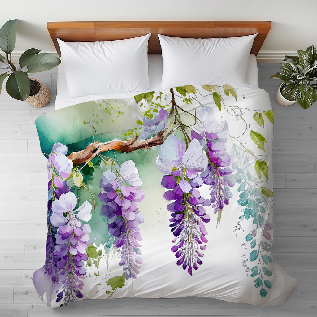 Floral Duvet Cover, Wisteria