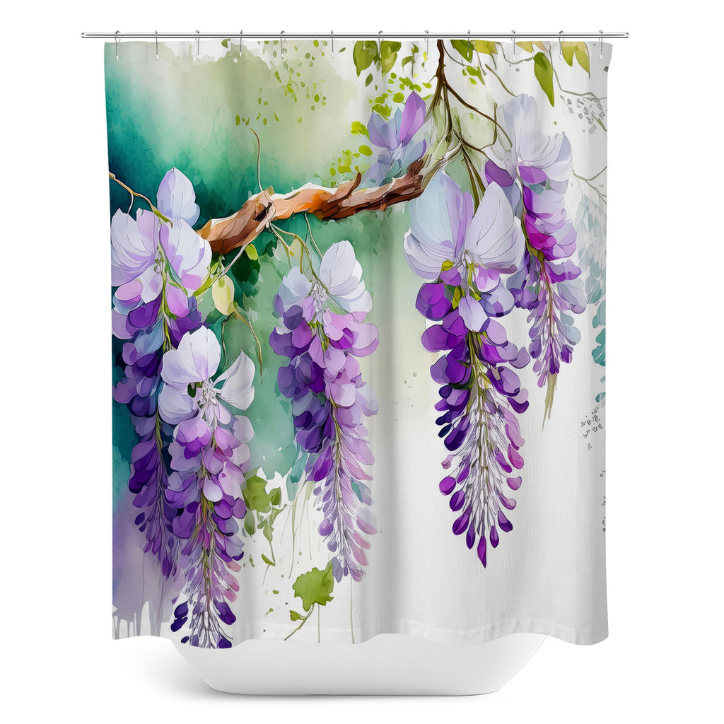 Floral Shower Curtain, Wisteria