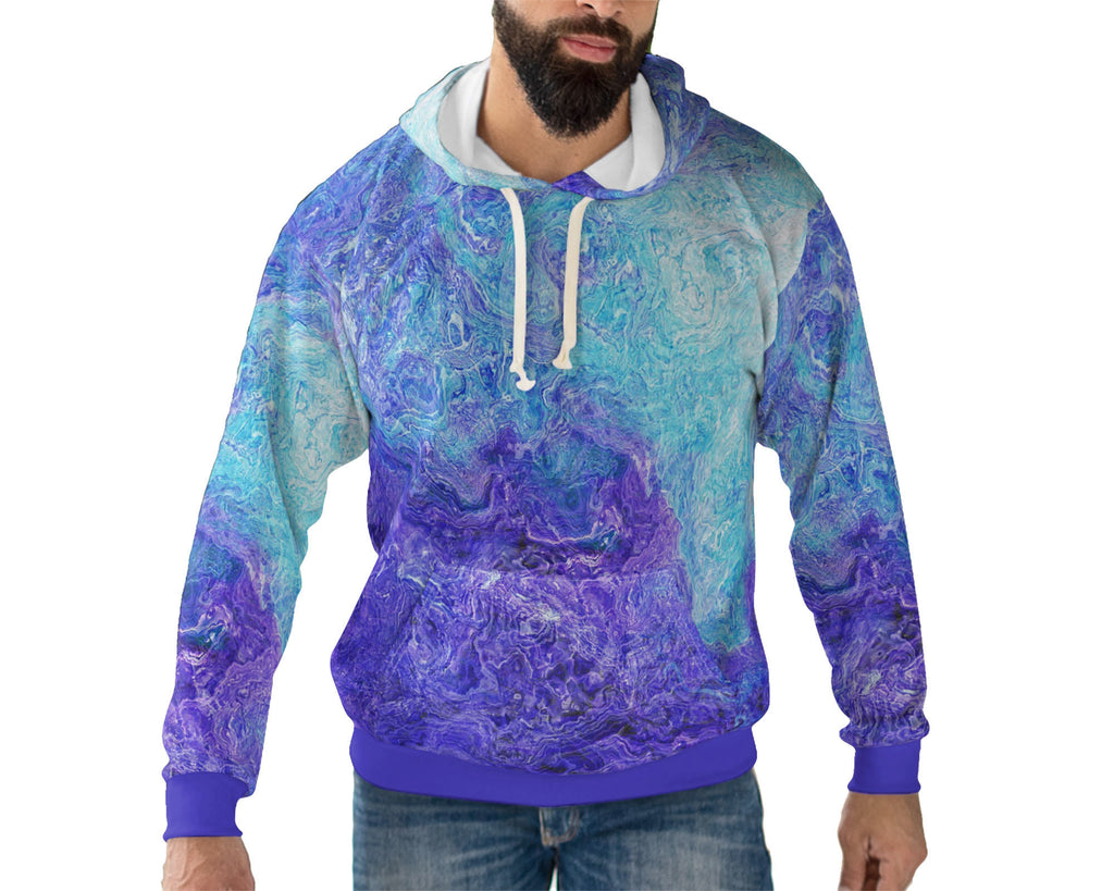 Pullover Hoodie, Blue Movement