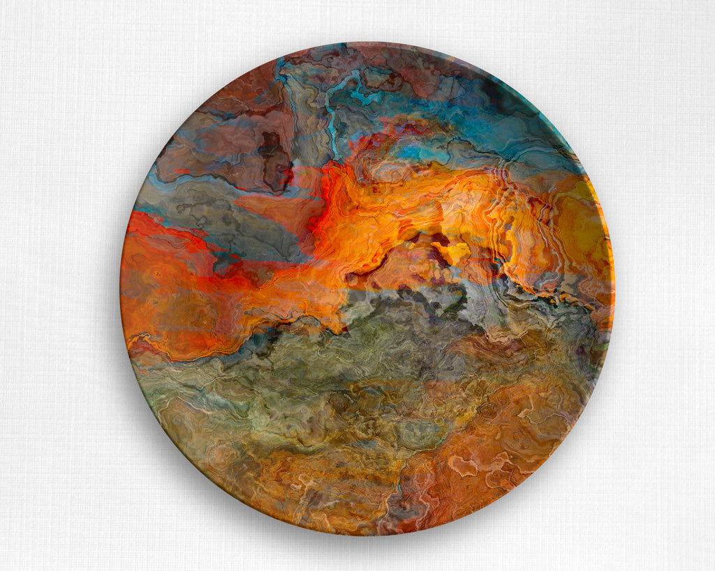 Abstract art outdoor Plate, microwave safe tableware, unbreakable