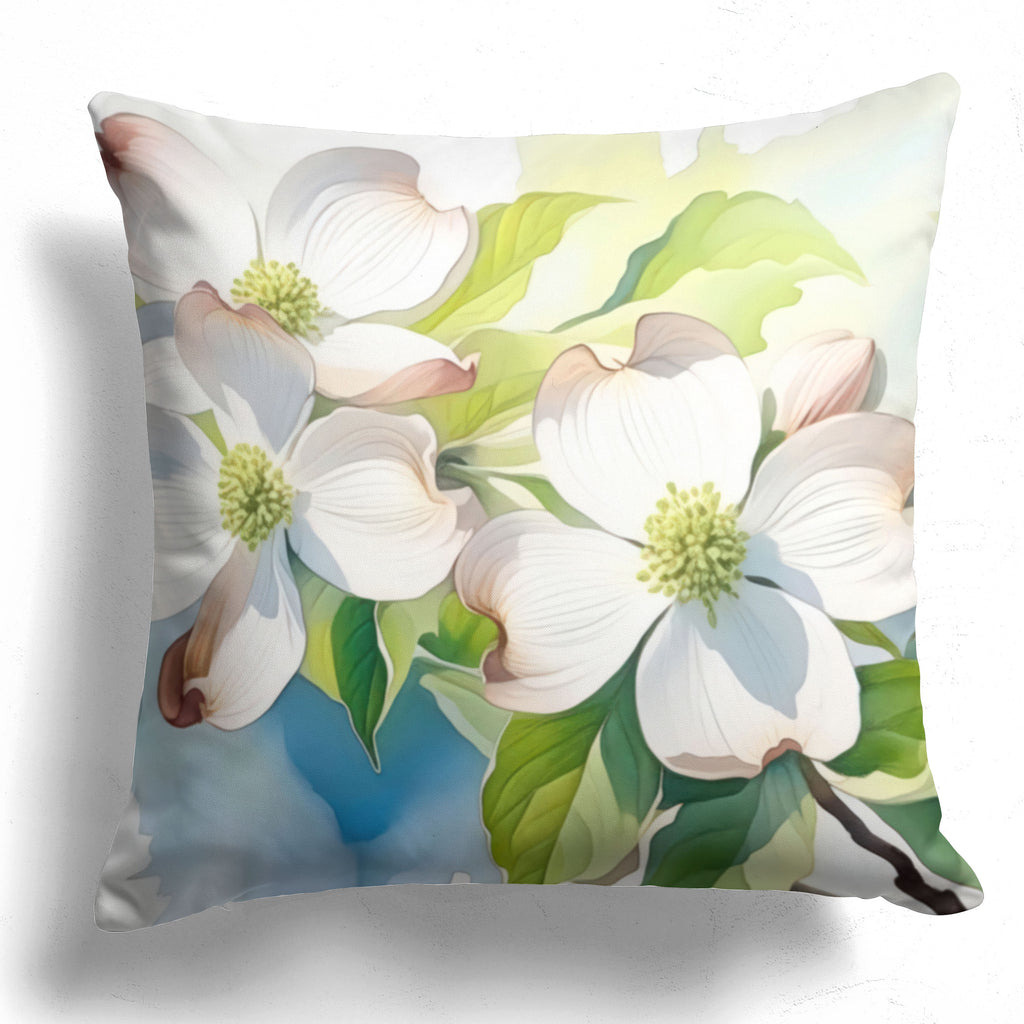 Floral Pillow Cover, Dogwood