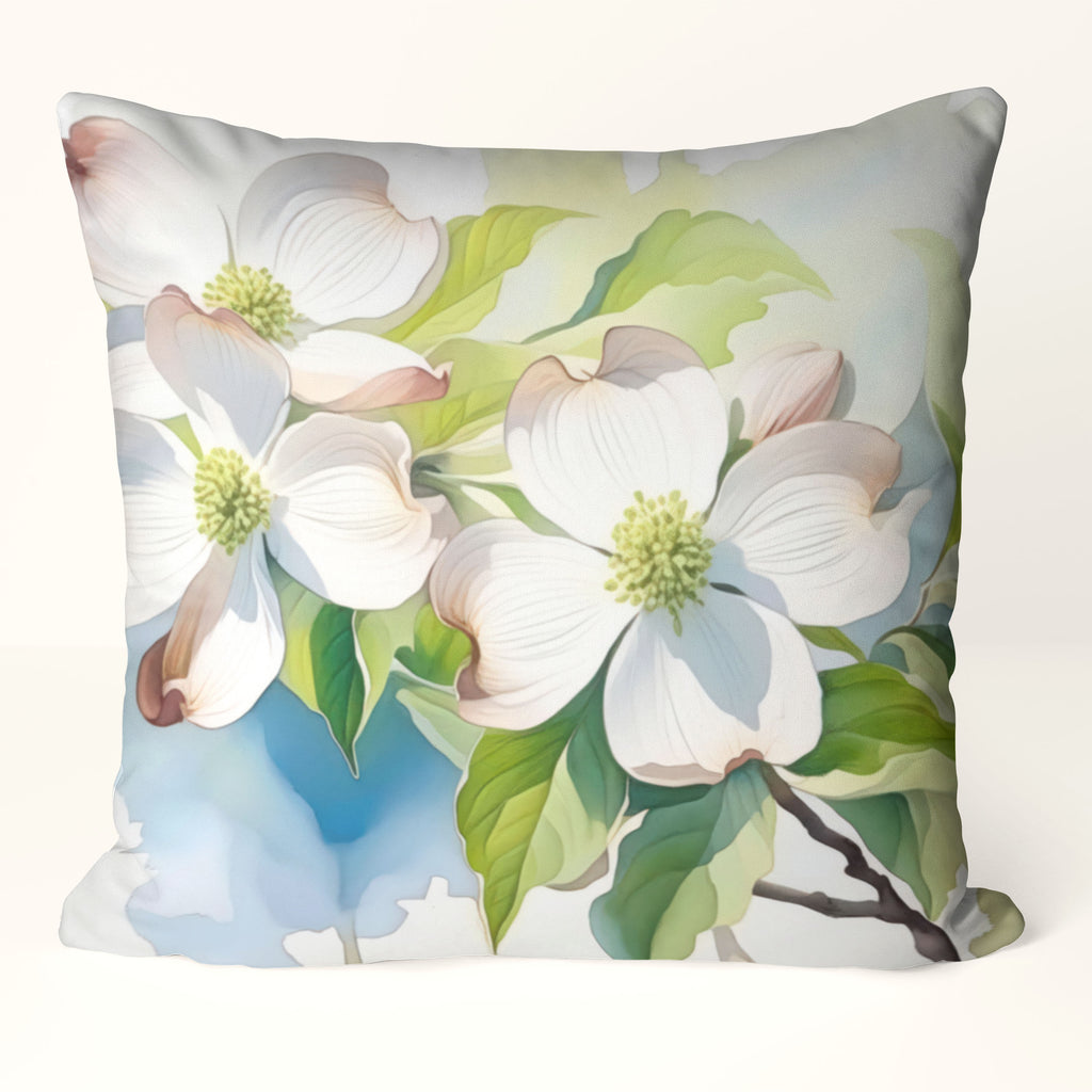 Floral Pillow Cover, Dogwood