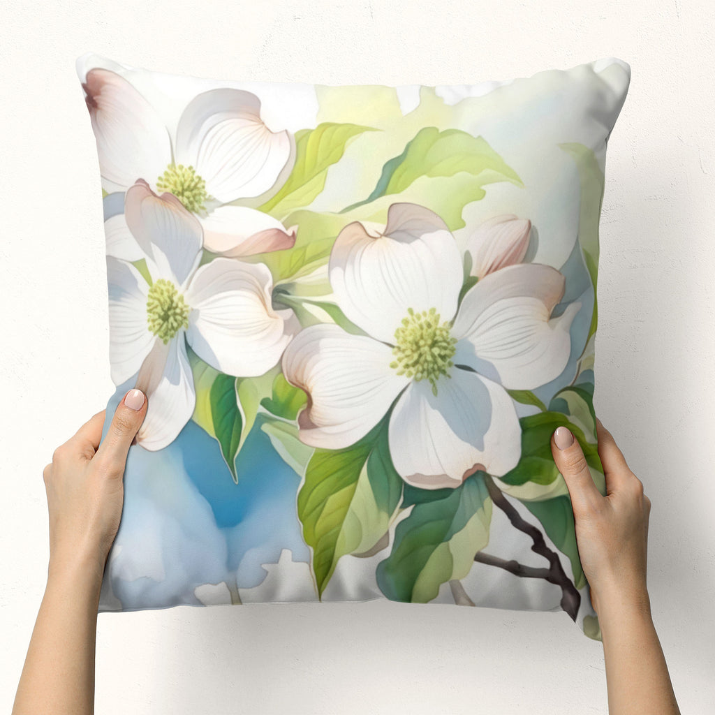 Floral Pillow Cover, Dogwood
