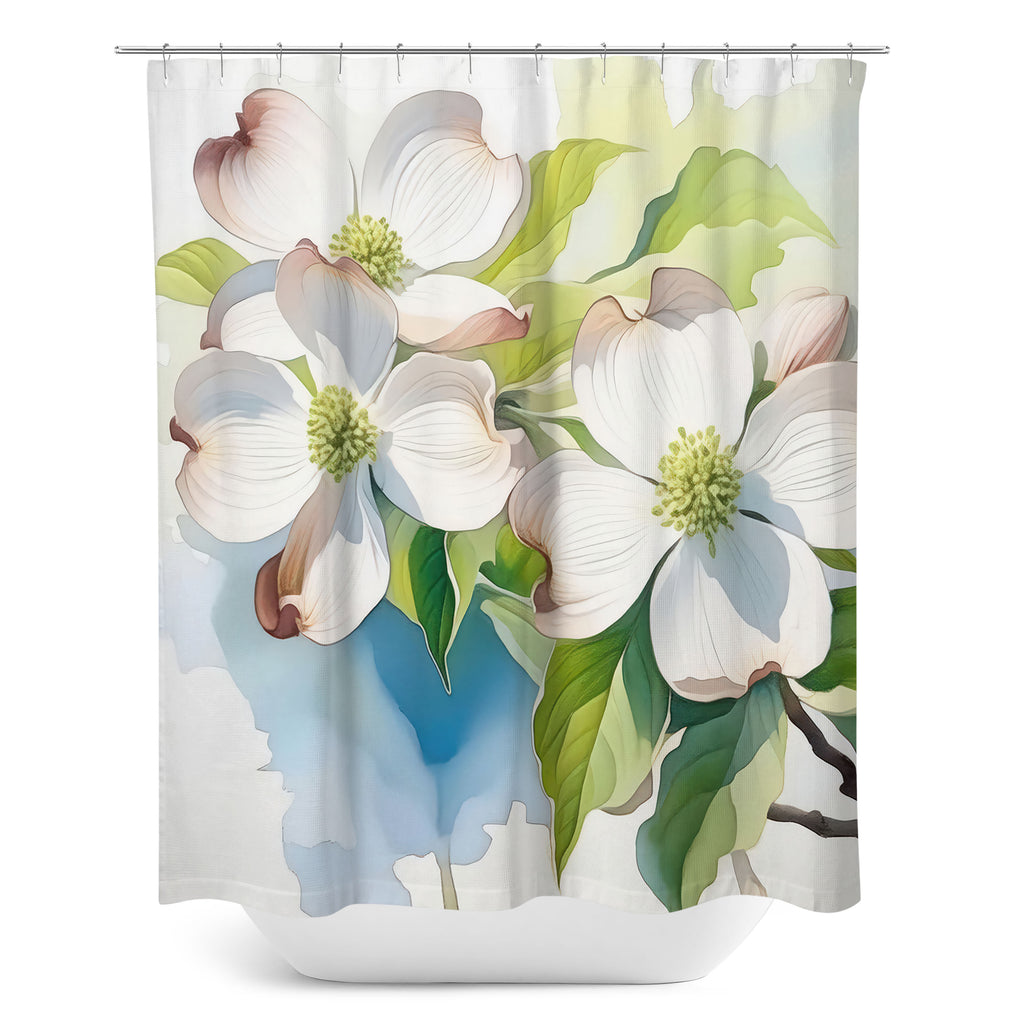 Floral Shower Curtain, Dogwood