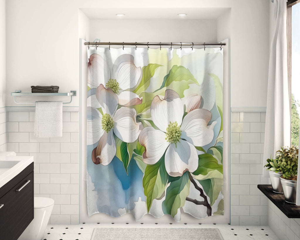Floral Shower Curtain, Dogwood