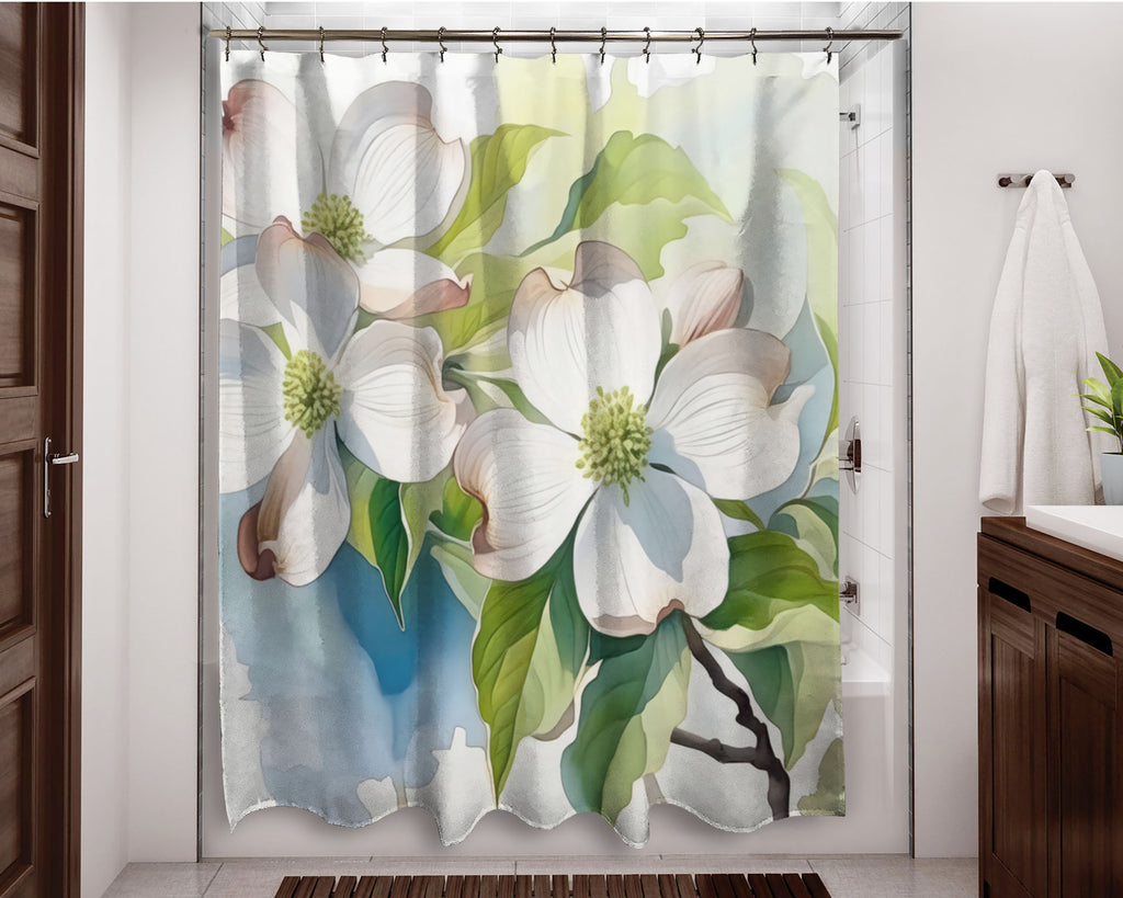 Floral Shower Curtain, Dogwood