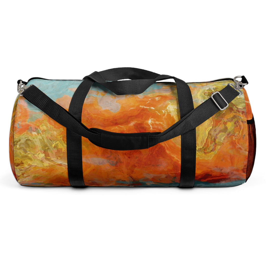 Duffle Bag, overnight travel bag, padded shoulder strap, abstract art