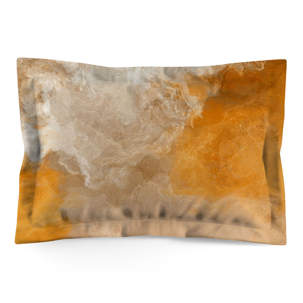 Abstract Shams in Cotton or Polyester, Evening Gold