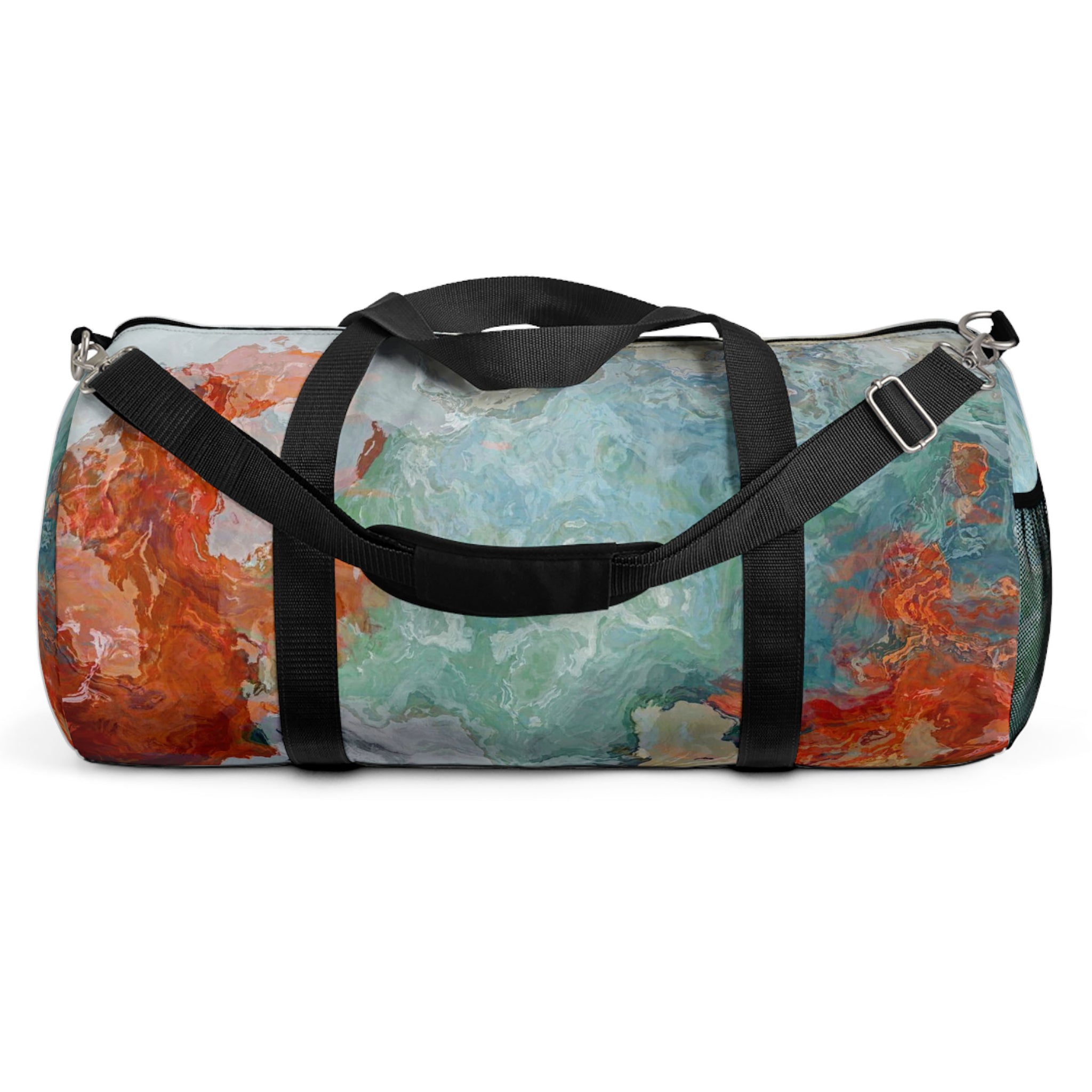 Duffle Bag, overnight travel bag, padded shoulder strap, abstract