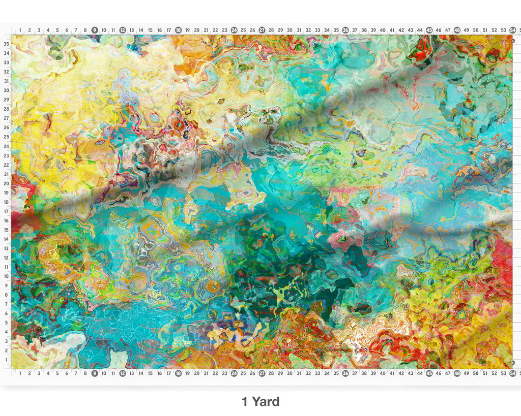 Abstract Fabric by the Yard, Spring Melody
