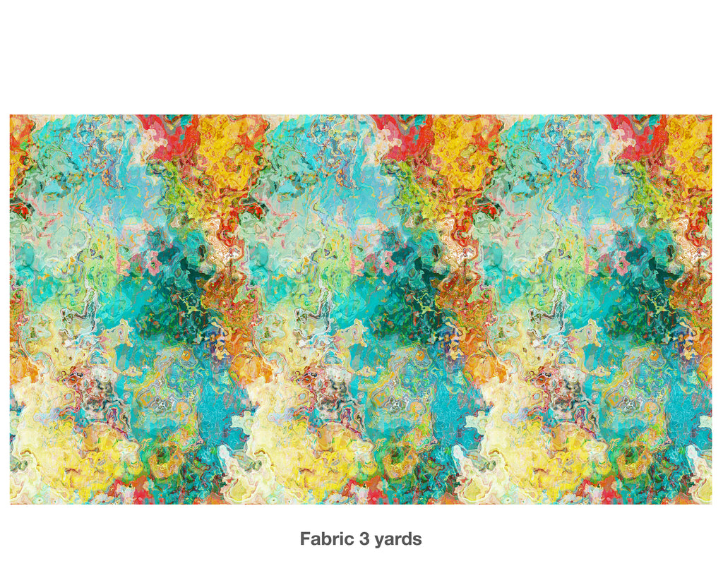 Abstract Fabric by the Yard, Spring Melody
