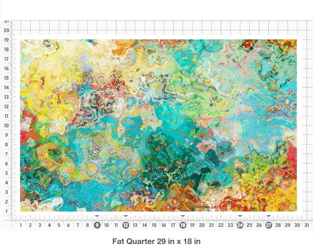 Abstract Fabric by the Yard, Spring Melody