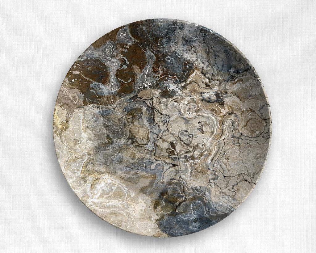 Abstract art outdoor Plate or Bowl, microwave safe tableware