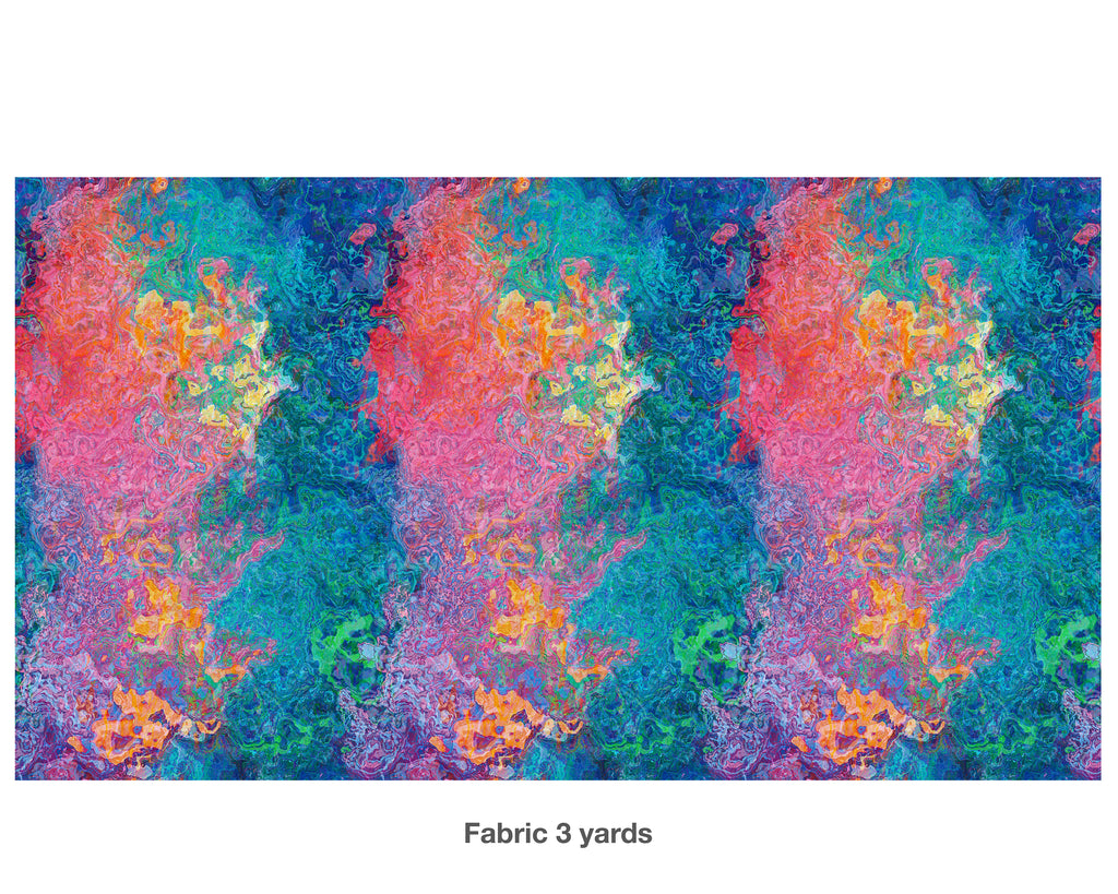 Abstract Fabric by the Yard, Summer Sunrise