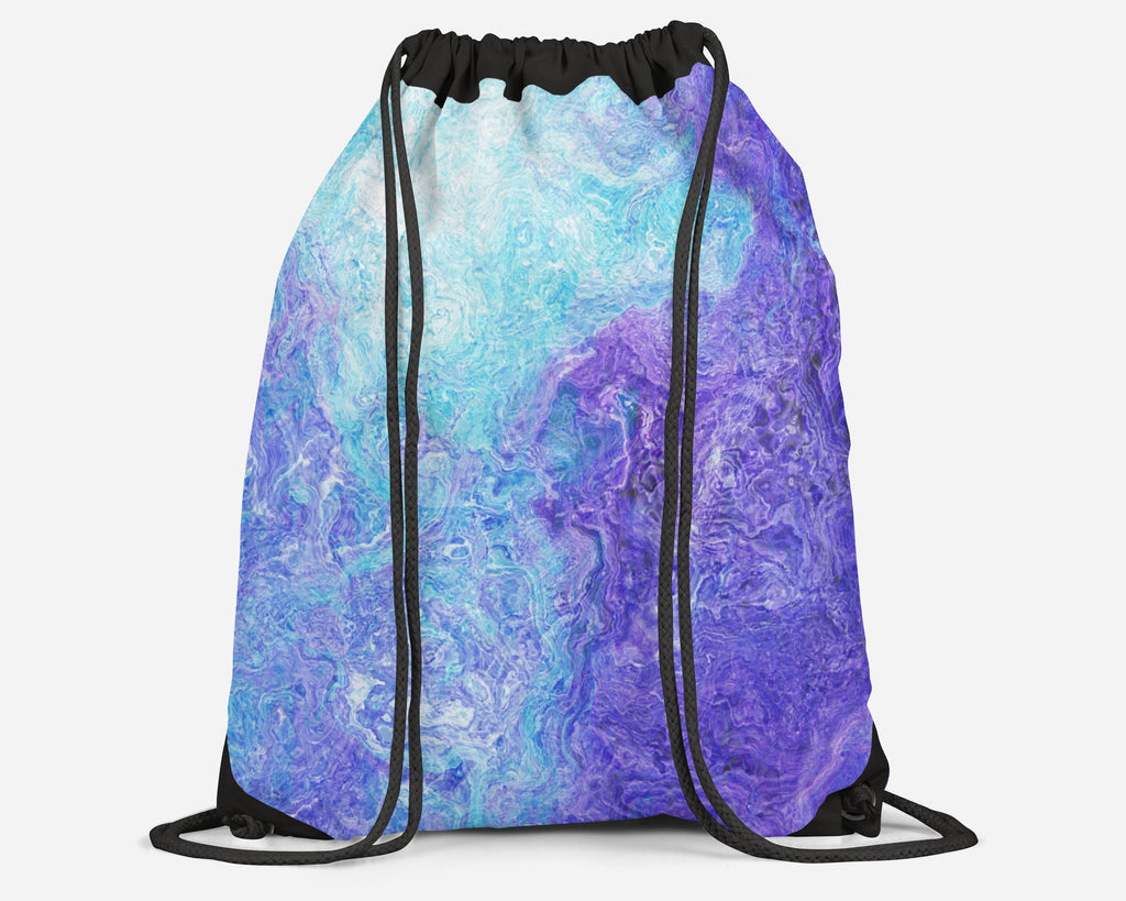 Drawstring Sling Bag, Blue Movement