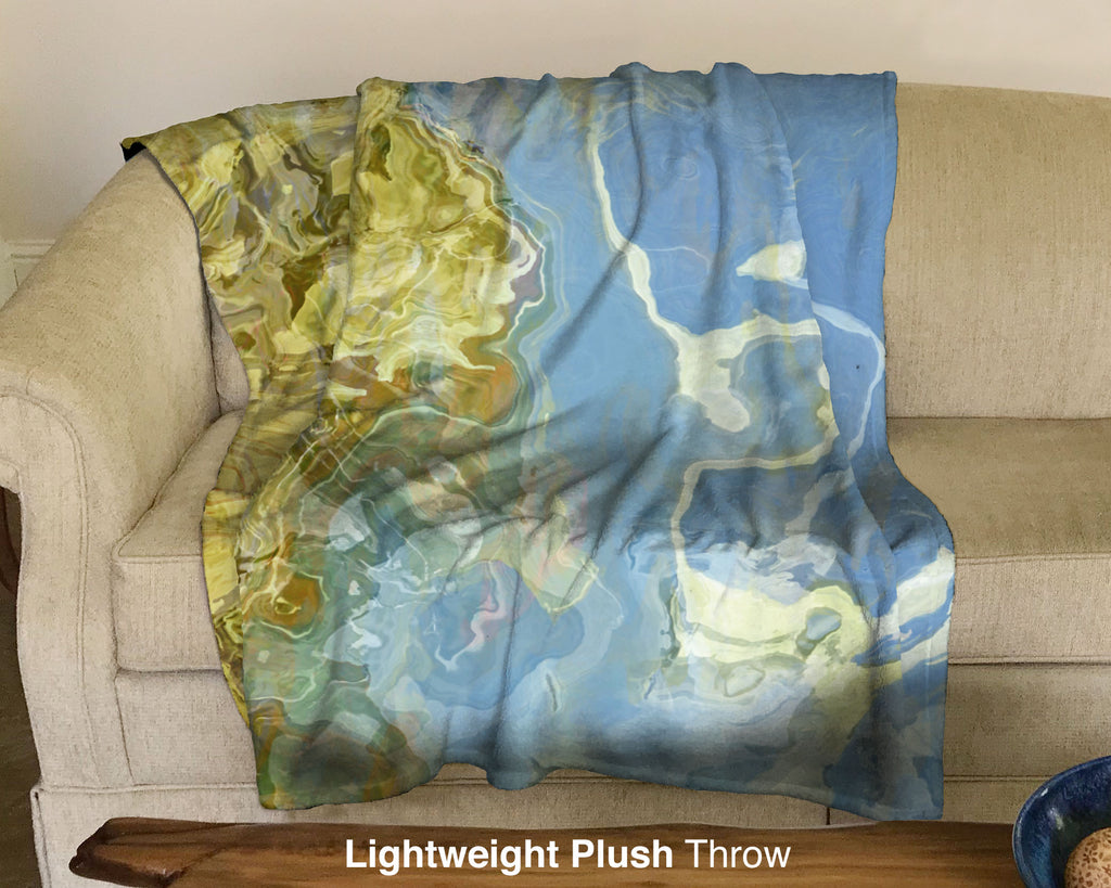 Abstract Art Blanket Throw, 50x60 and 60x80 Plush or Sherpa Fleece