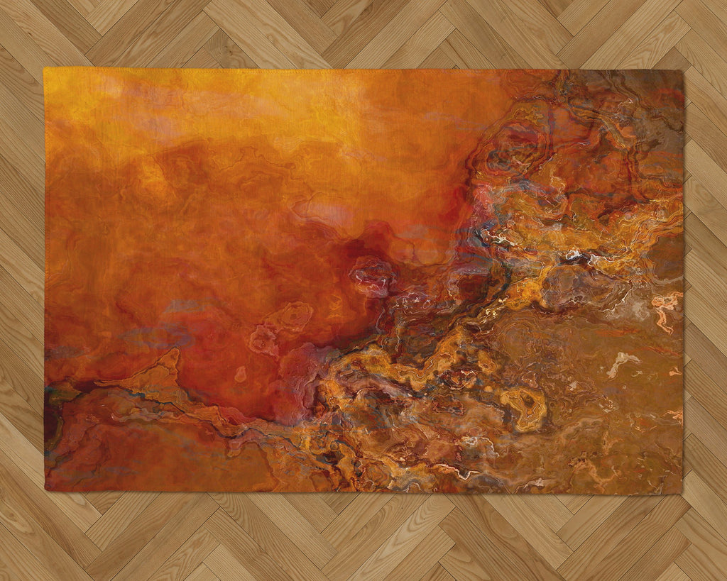 Area Rug with Abstract Art, 2x3 to 8x10, Southwest red, orange, brown