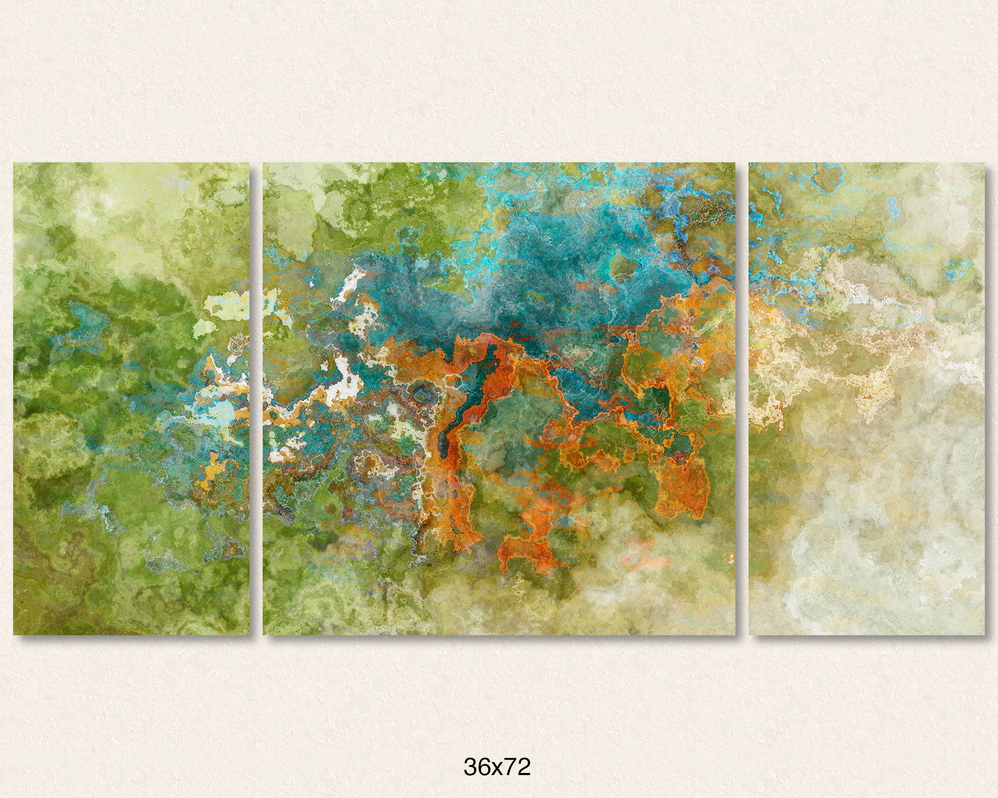 Abstract art triptych canvas print, 30x60 to 40x78 – Abstract Art Home