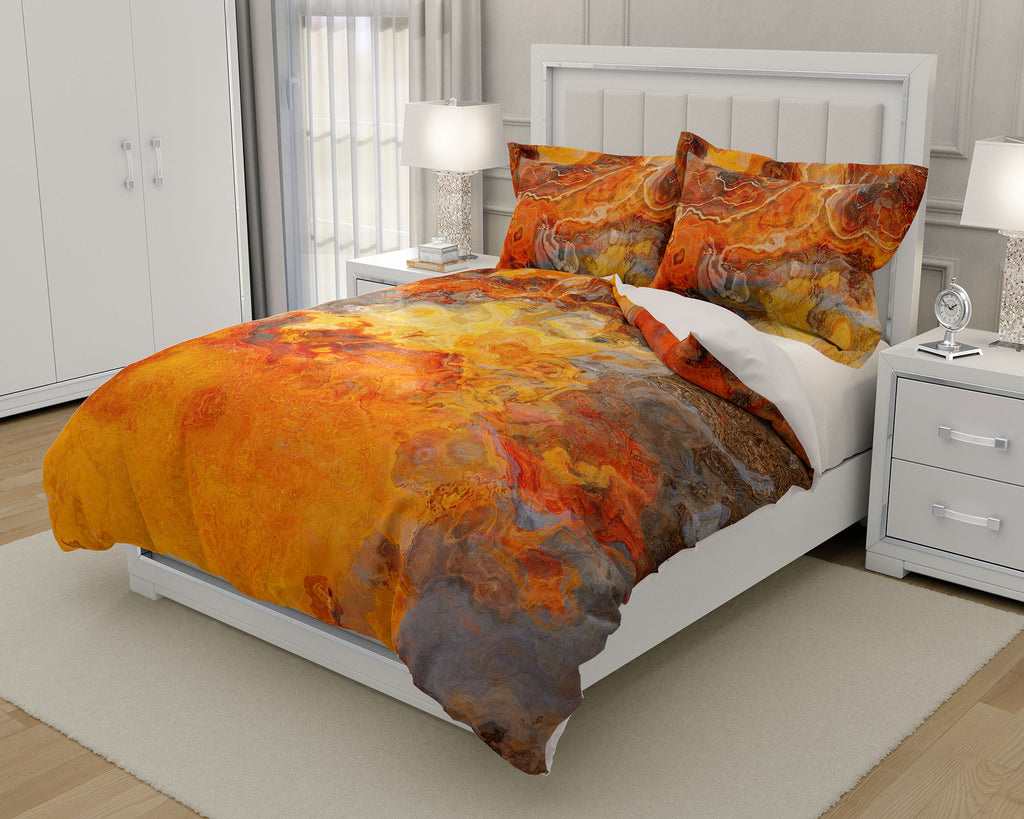 King, Queen or Twin Duvet Cover, Lava Flow