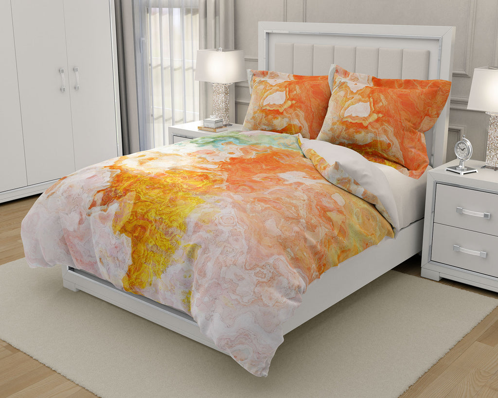 King, Queen or Twin Duvet Cover, Peony