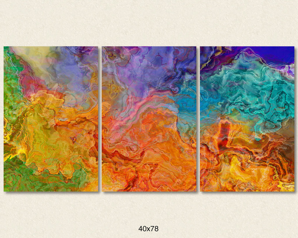 Canvas Print, 30x60 to 40x78, Rainbows Rising