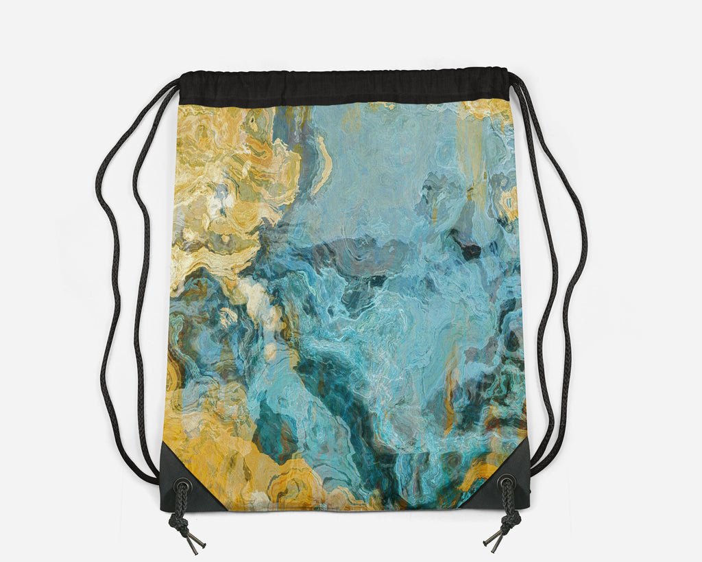 Drawstring Sling Bag, Sea and Sand