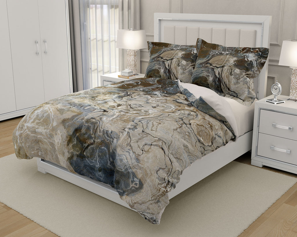 King, Queen or Twin Duvet Cover, Stone Poem
