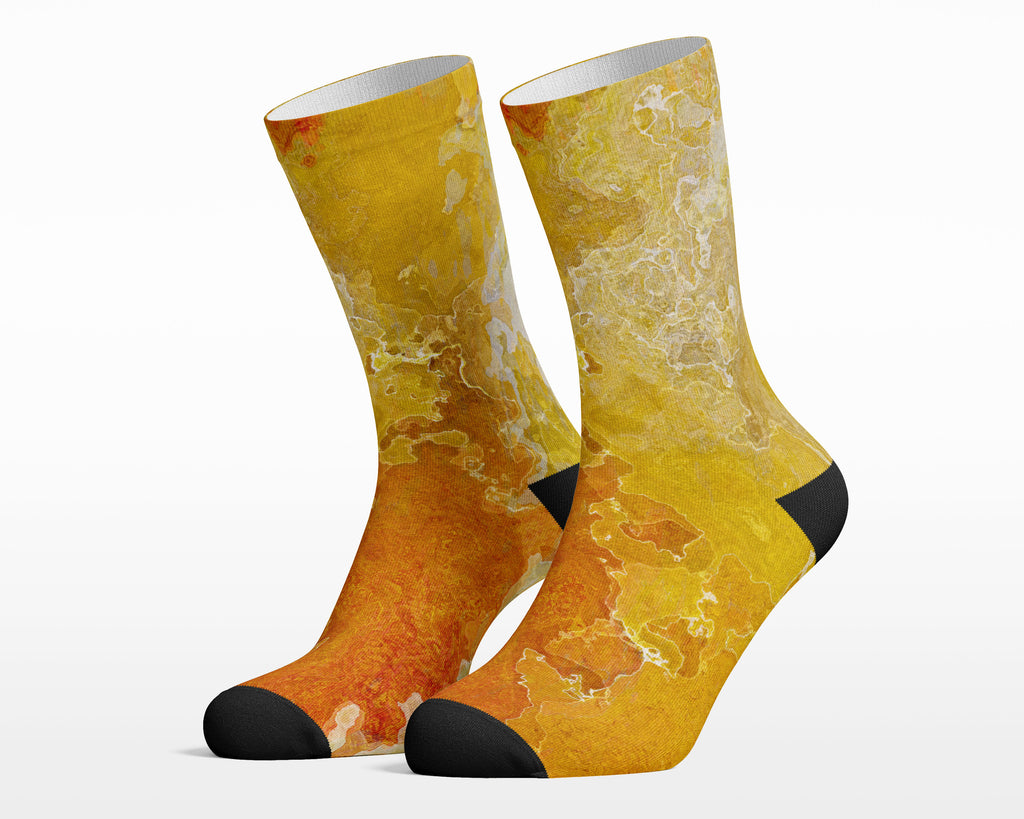 Unisex Socks, Evening Gold