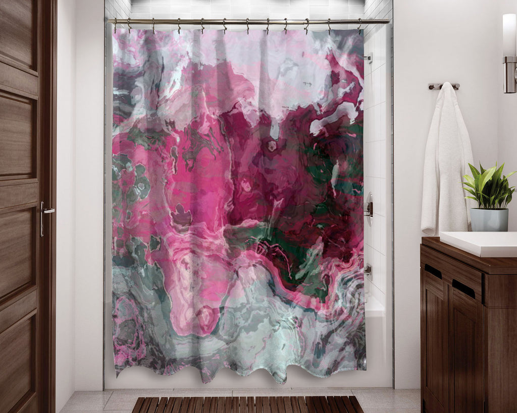Shower Curtain, Raspberry